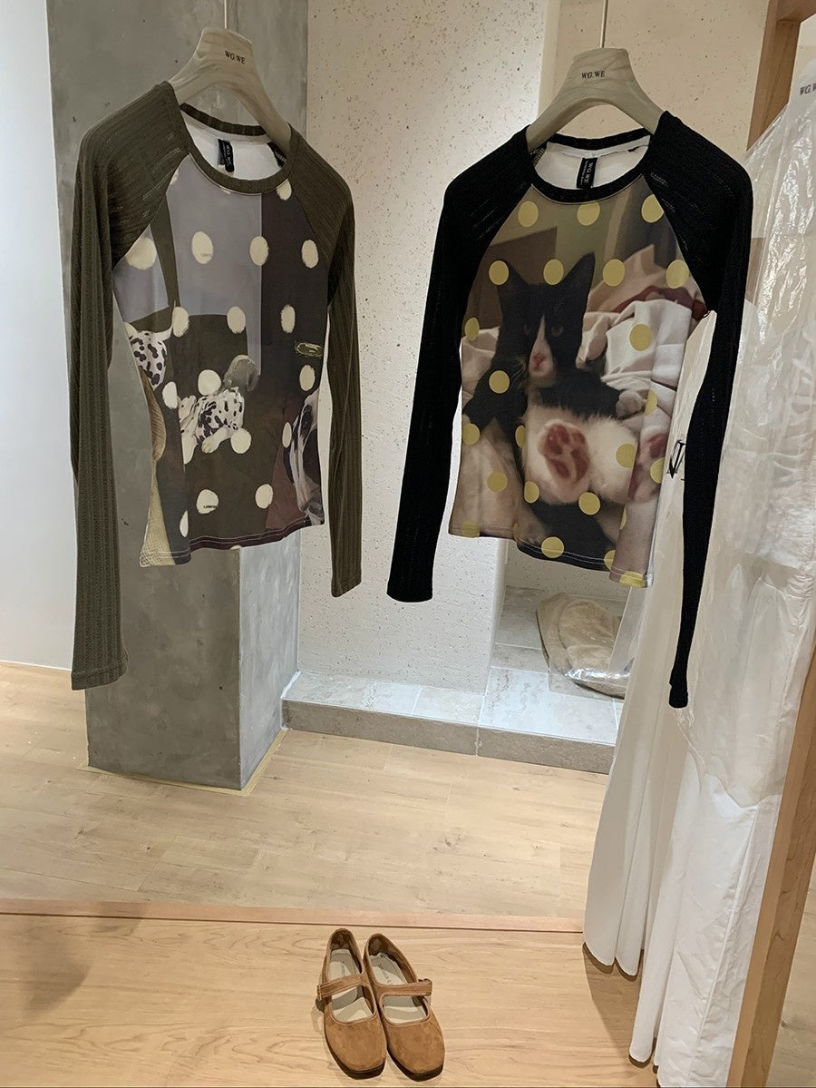 Women's Dalmatian Print Cotton T-Shirt