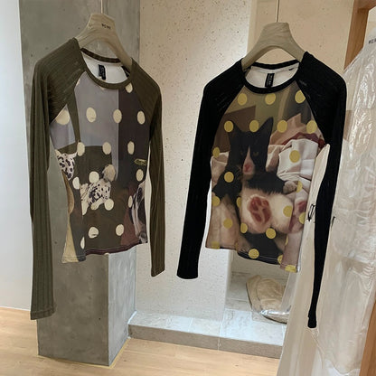 Women's Dalmatian Print Cotton T-Shirt