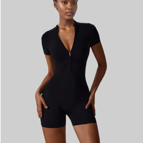 Women's dance fitness tight-fitting sports bodysuit