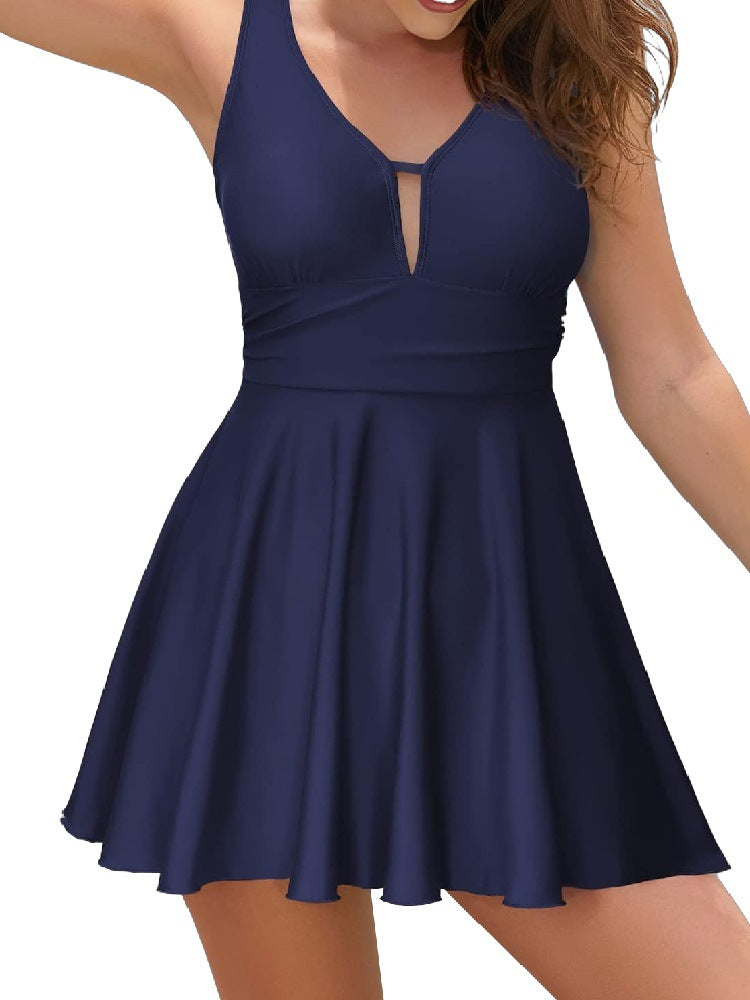 Women's Deep V Hollow Out One Piece Swimsuit