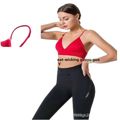 Women's Deep V Triangle Cup Wirefree Bra.