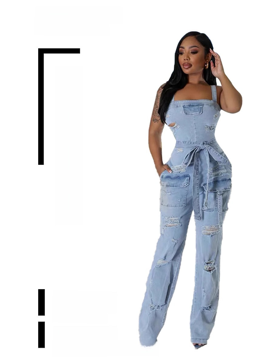Women's Denim Jumpsuit Overalls