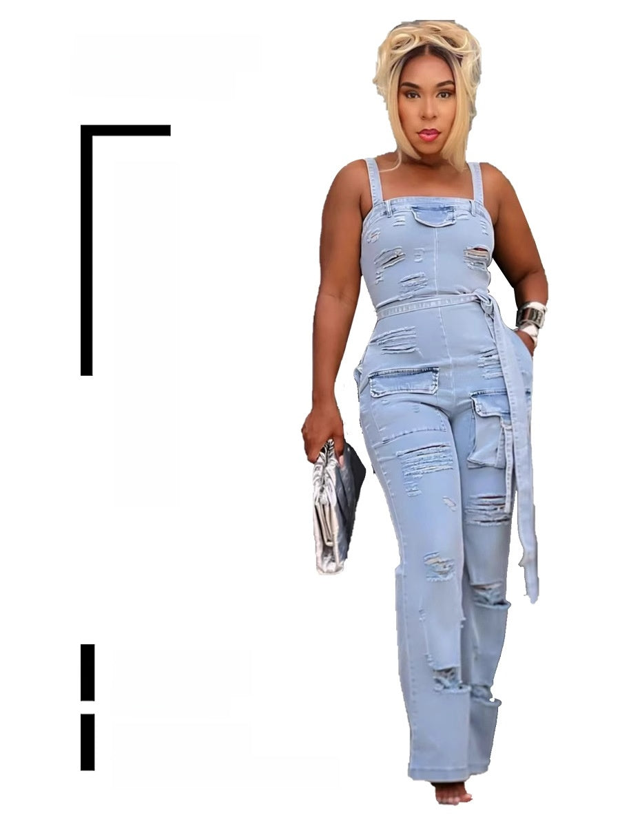 Women's Denim Jumpsuit Overalls