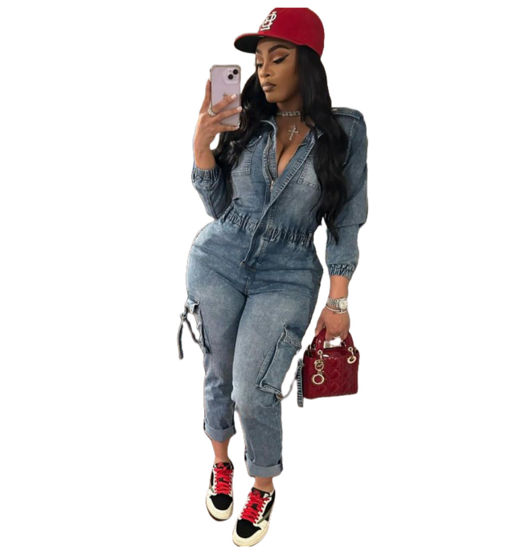 Women's Denim Jumpsuit