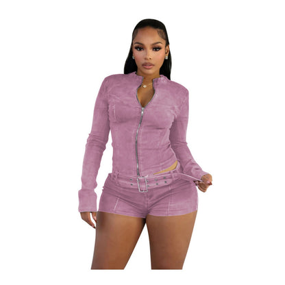 Women's Denim Shorts Set