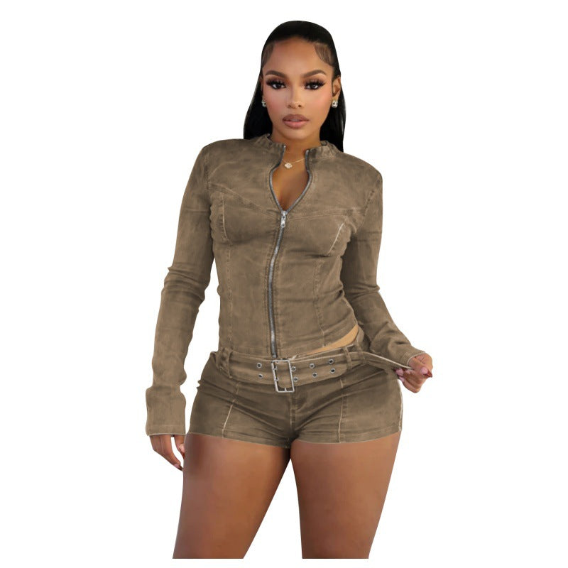 Women's Denim Shorts Set