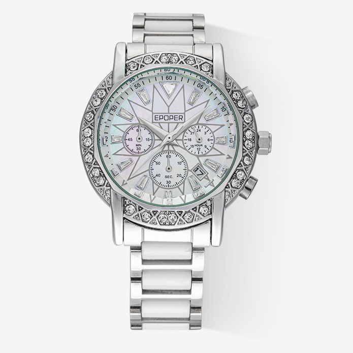 Women's Diamond Accent Mother-of-Pearl Dial Quartz Watch