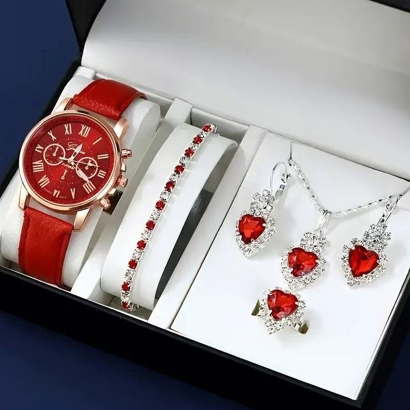 Women's Diamond Accent Quartz Watch and Jewelry