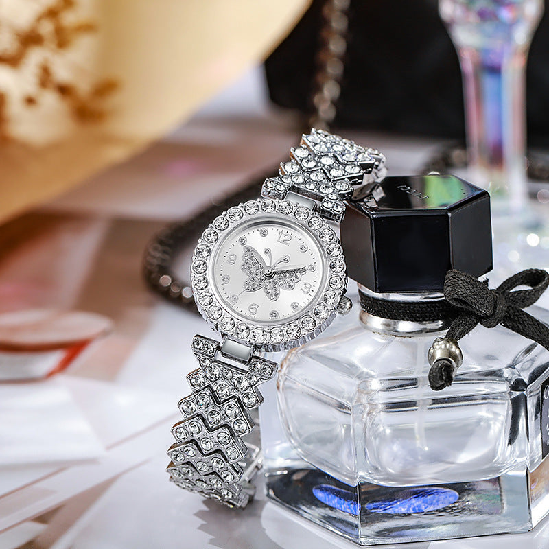 Women's Diamond Butterfly Quartz Watch