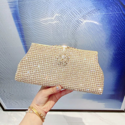 Women's Diamond-Encrusted Evening Clutch Bag