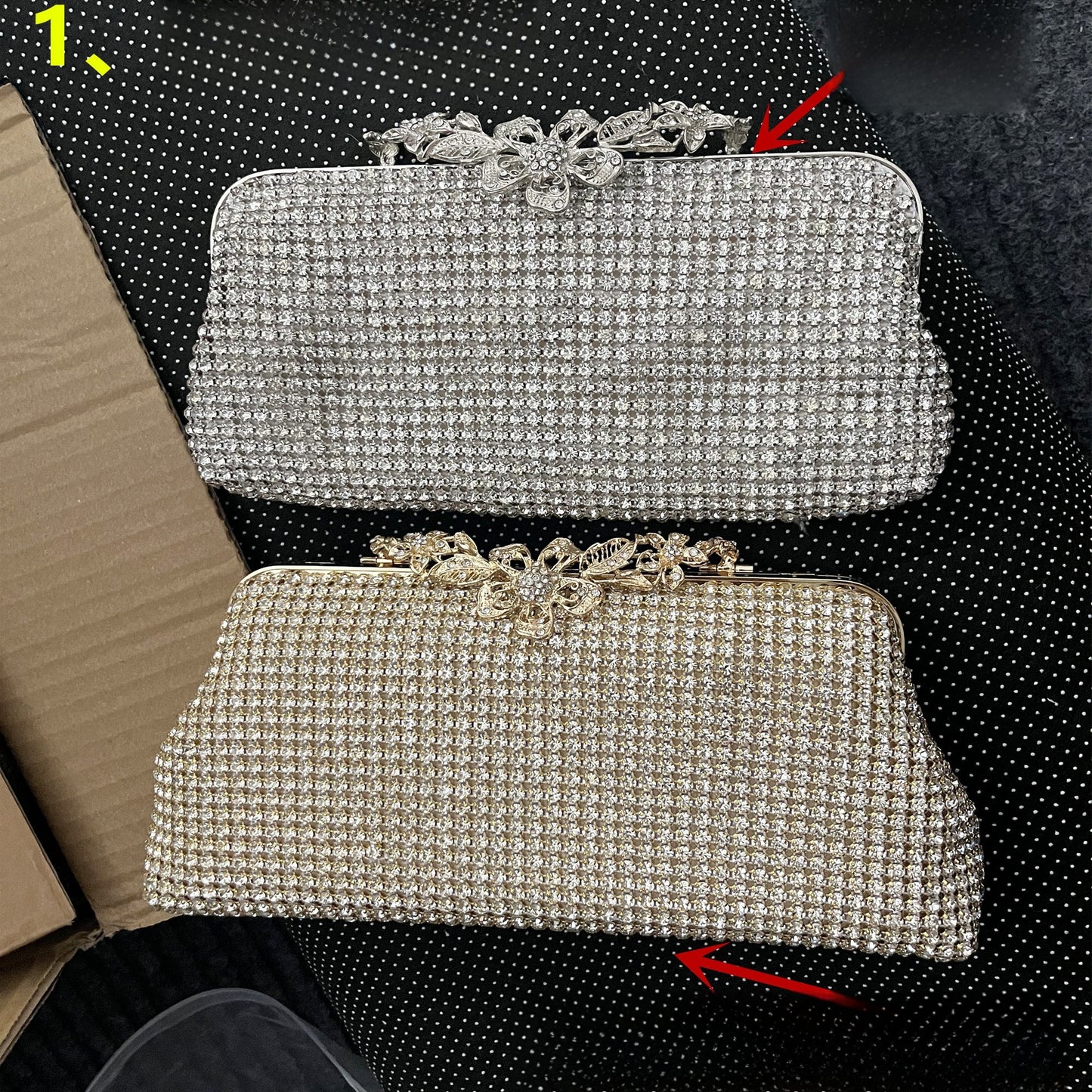 Women's Diamond-Encrusted Evening Clutch Bag