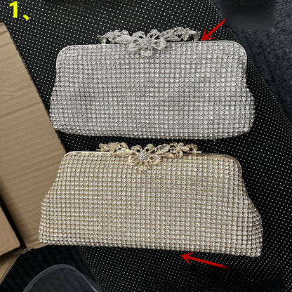 Women's Diamond-Encrusted Evening Clutch Bag