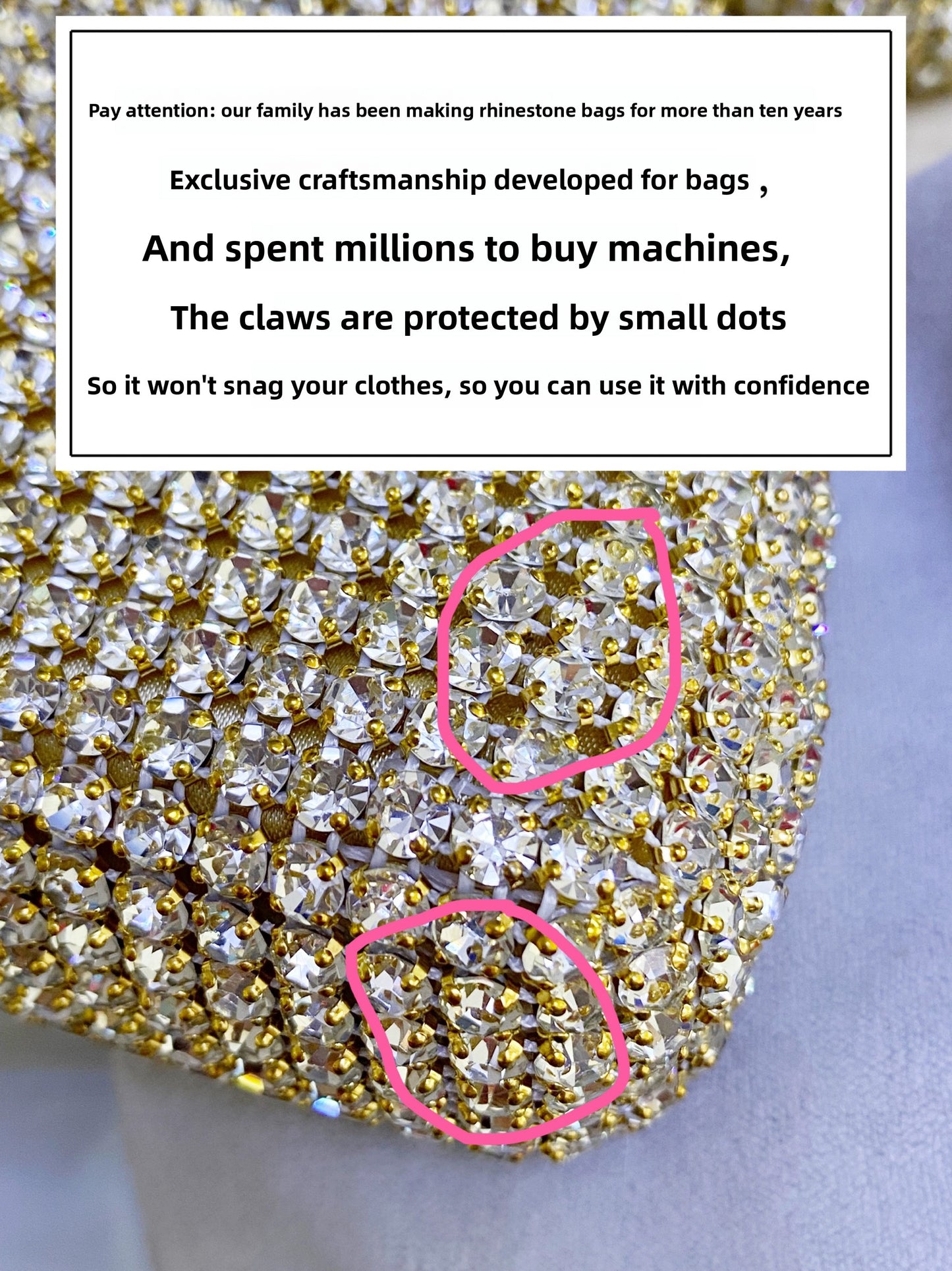 Women's Diamond-Encrusted Evening Clutch Bag