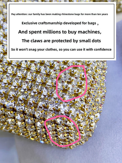 Women's Diamond-Encrusted Evening Clutch Bag