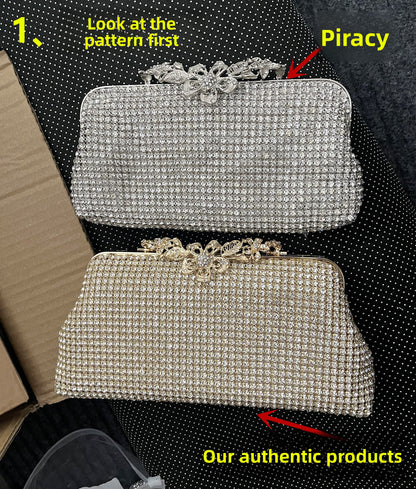 Women's Diamond-Encrusted Evening Clutch Bag