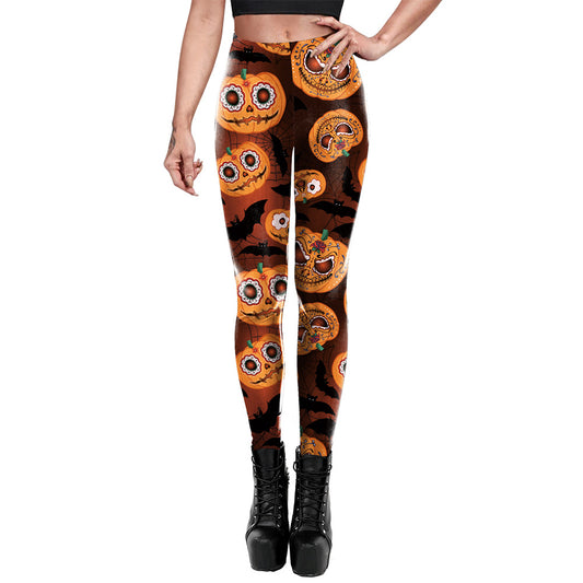 Women's Digital Print Elastic Yoga Pants