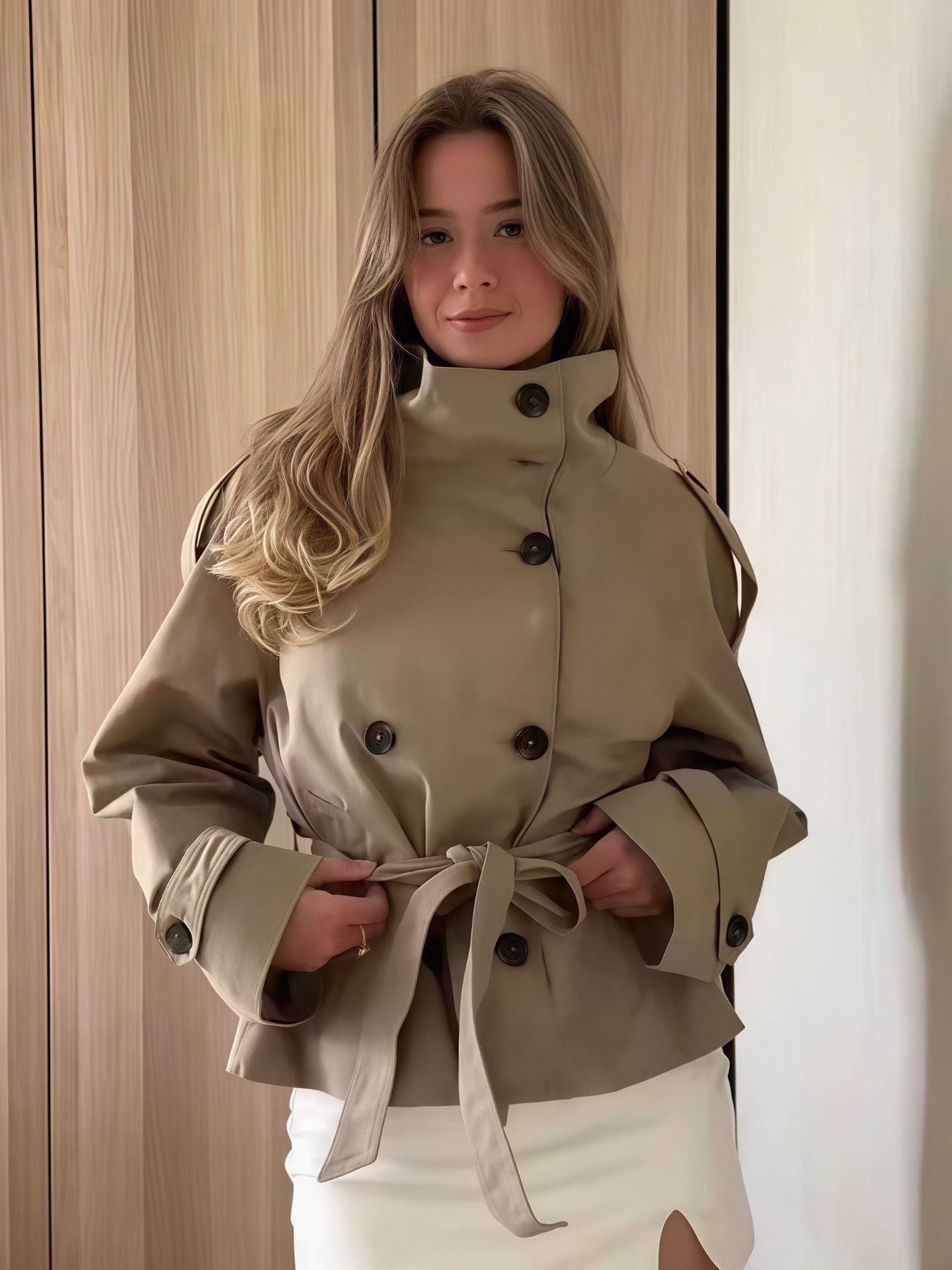 Women's Double-Breasted Trench Coat