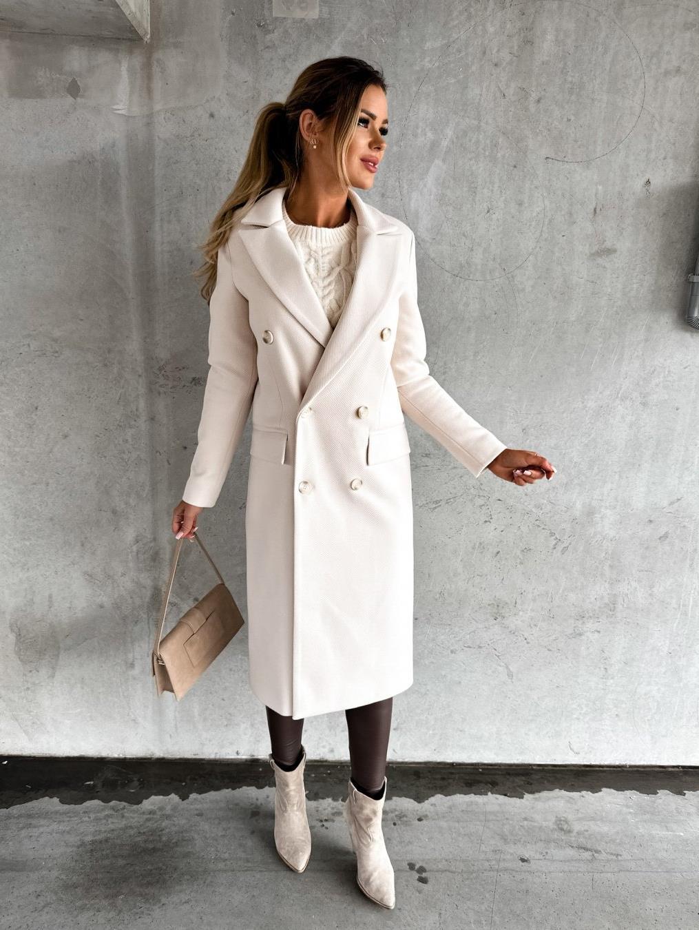 Women's Double-Breasted Woolen Coat