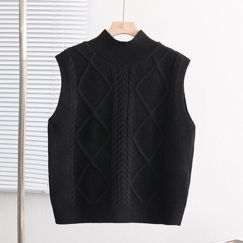 Women's Double-Sided Wool Blend High-Neck Pullover Dress
