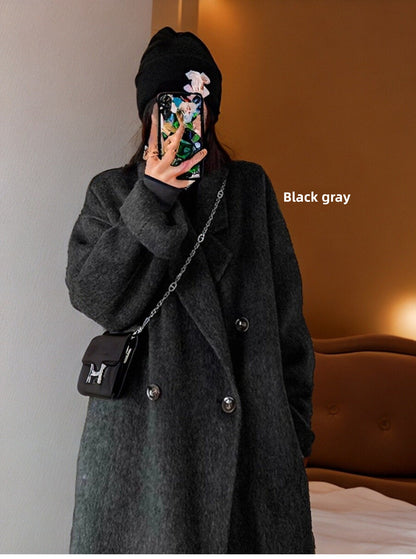 Women's Double-Sided Wool Cashmere Mid-Length Coat