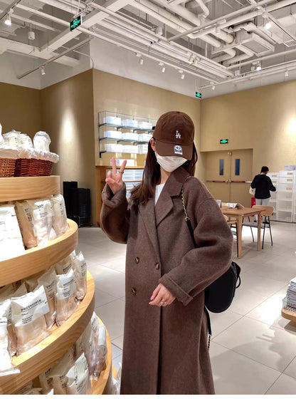 Women's Double-Sided Wool Cashmere Mid-Length Coat