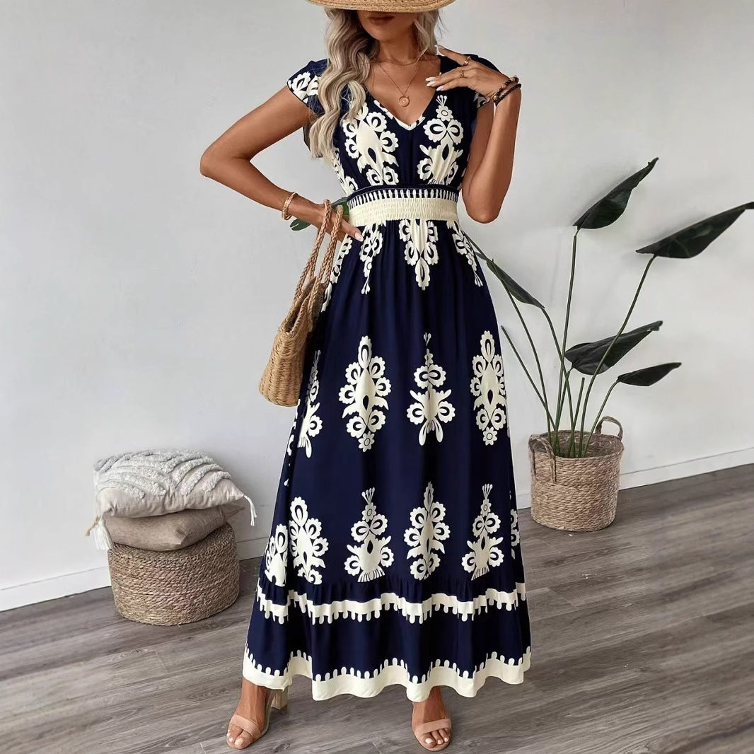 Women's dress with a cinched waist