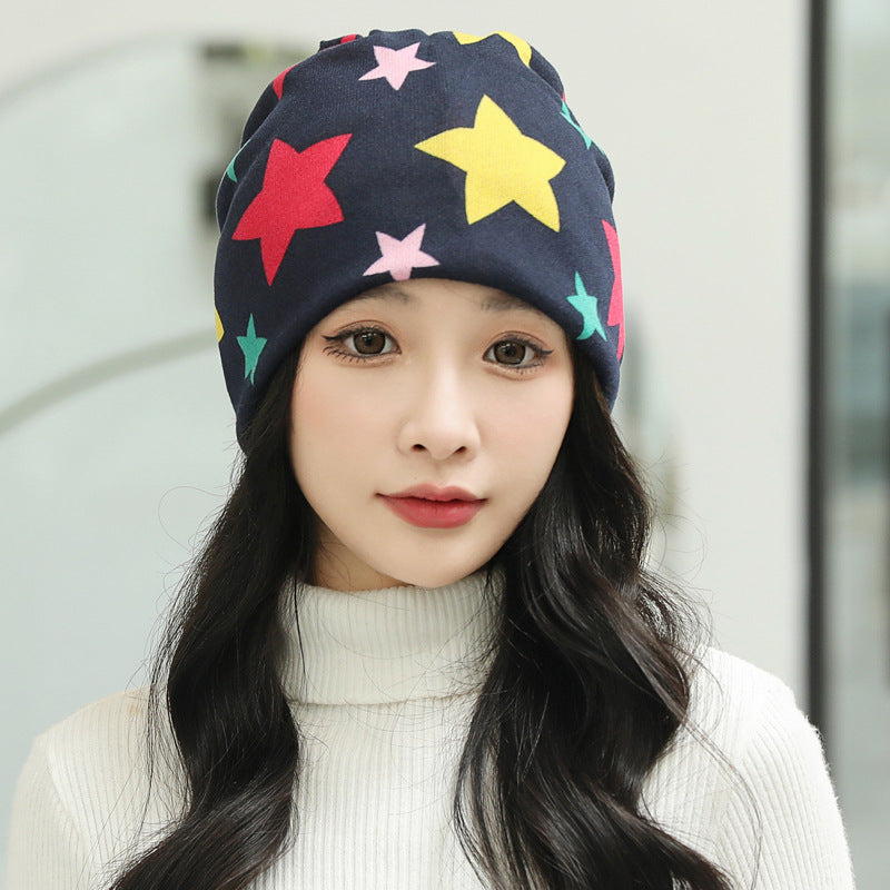 Women's Dual-Use Acrylic Neck Warmer Hat