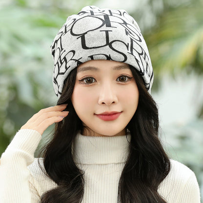 Women's Dual-Use Acrylic Neck Warmer Hat