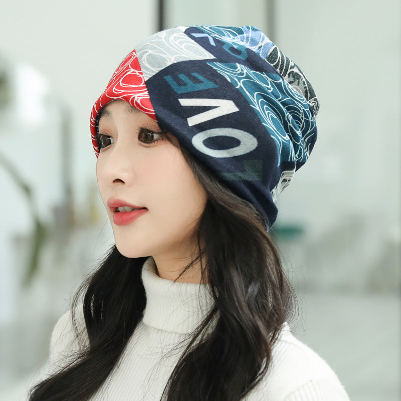Women's Dual-Use Acrylic Neck Warmer Hat