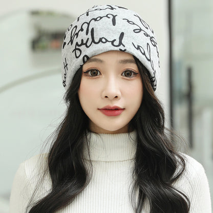Women's Dual-Use Acrylic Neck Warmer Hat
