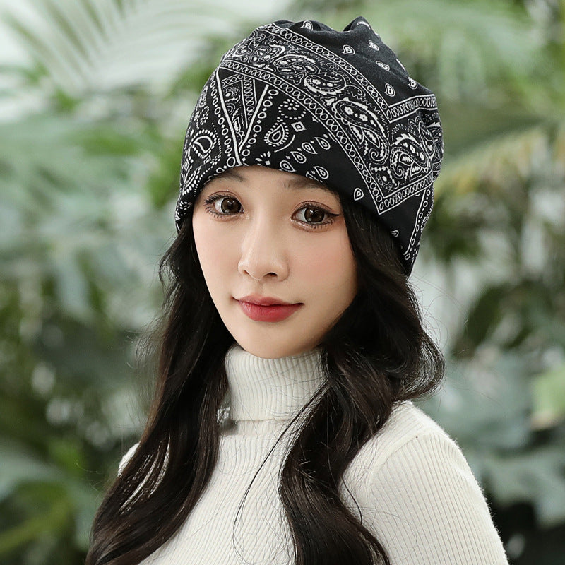 Women's Dual-Use Acrylic Neck Warmer Hat