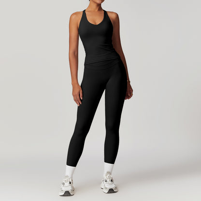 Women's Elastic High Waist Yoga Fitness Suit