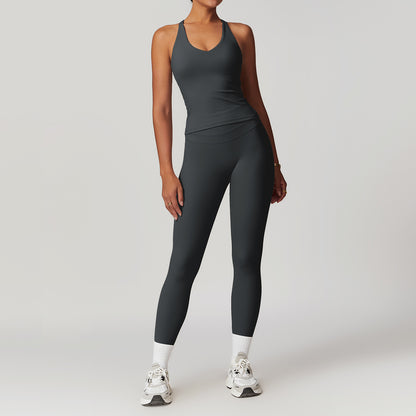 Women's Elastic High Waist Yoga Fitness Suit