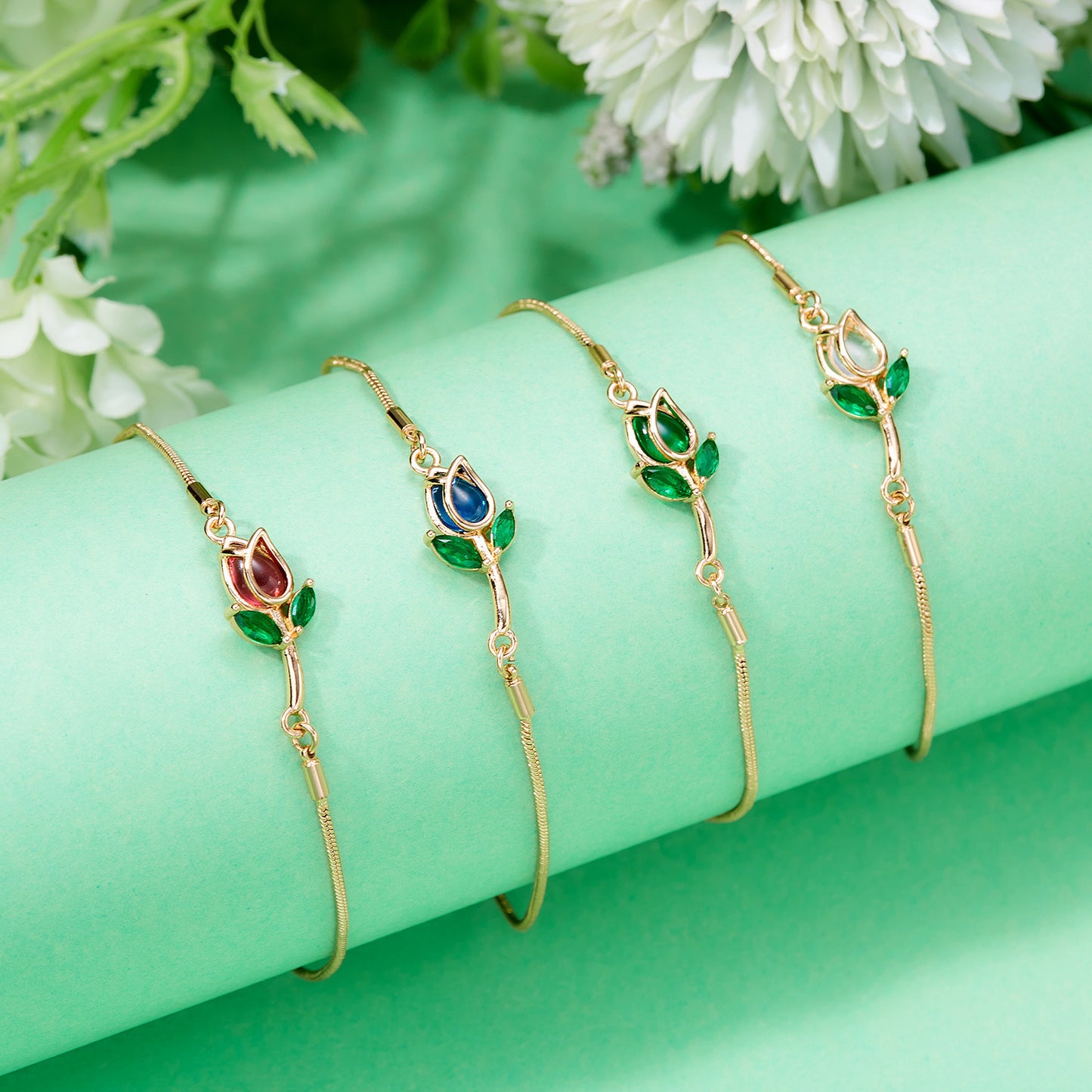 women's elegant flower bracelet