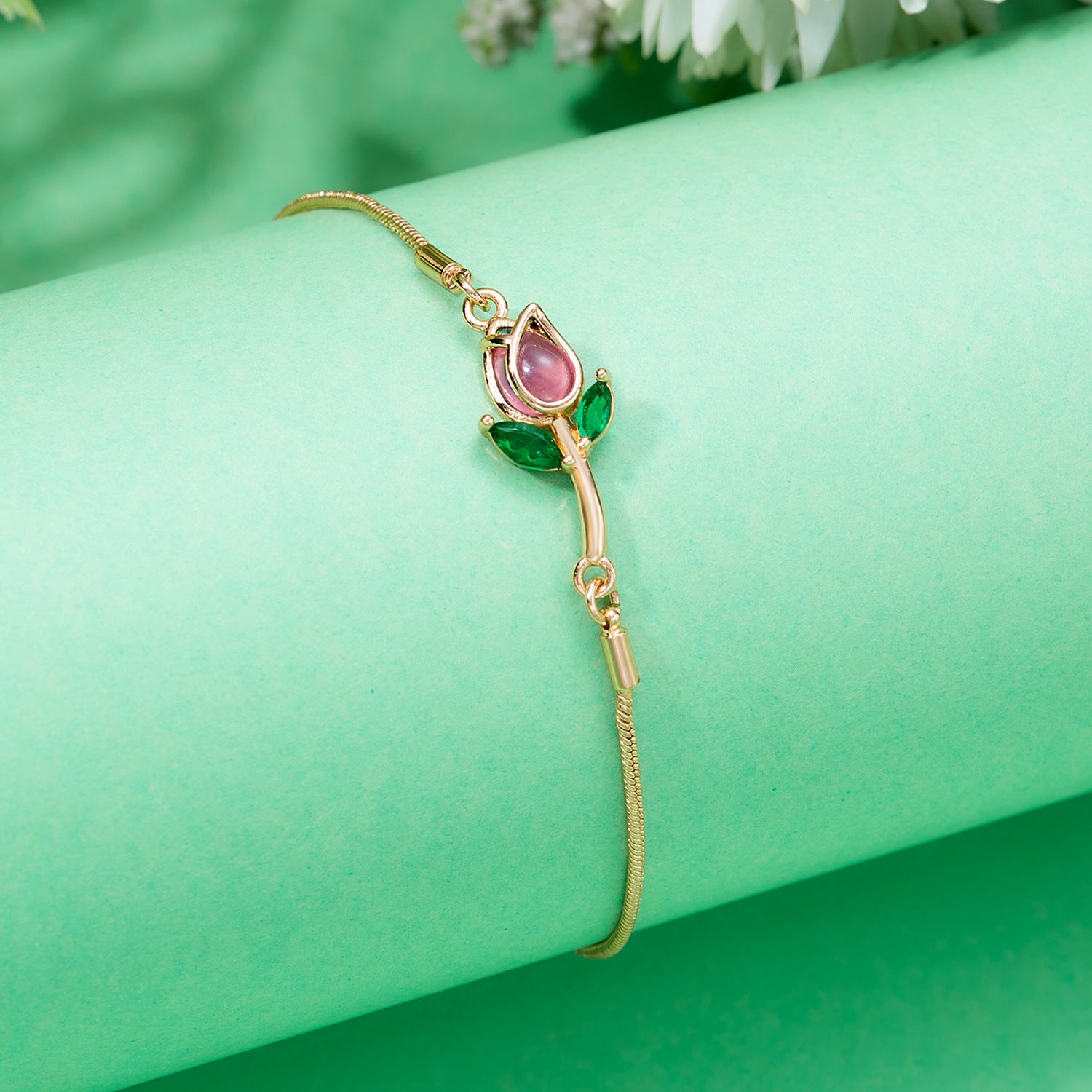 women's elegant flower bracelet