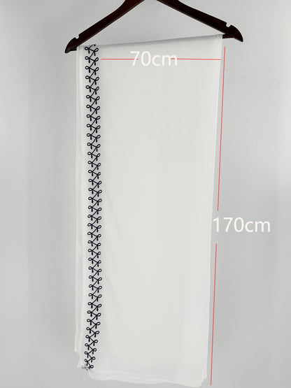 Women's Embroidered Abaya Dress with Bat Sleeves