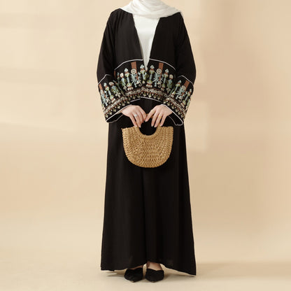 Women's Embroidered Long Robe Dress