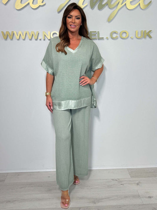 Women's Fashion Casual Plus Size V-Neck Pants Suit