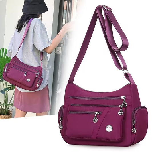 Women's Fashion Crossbody Bag with Multi-Layer Compartments