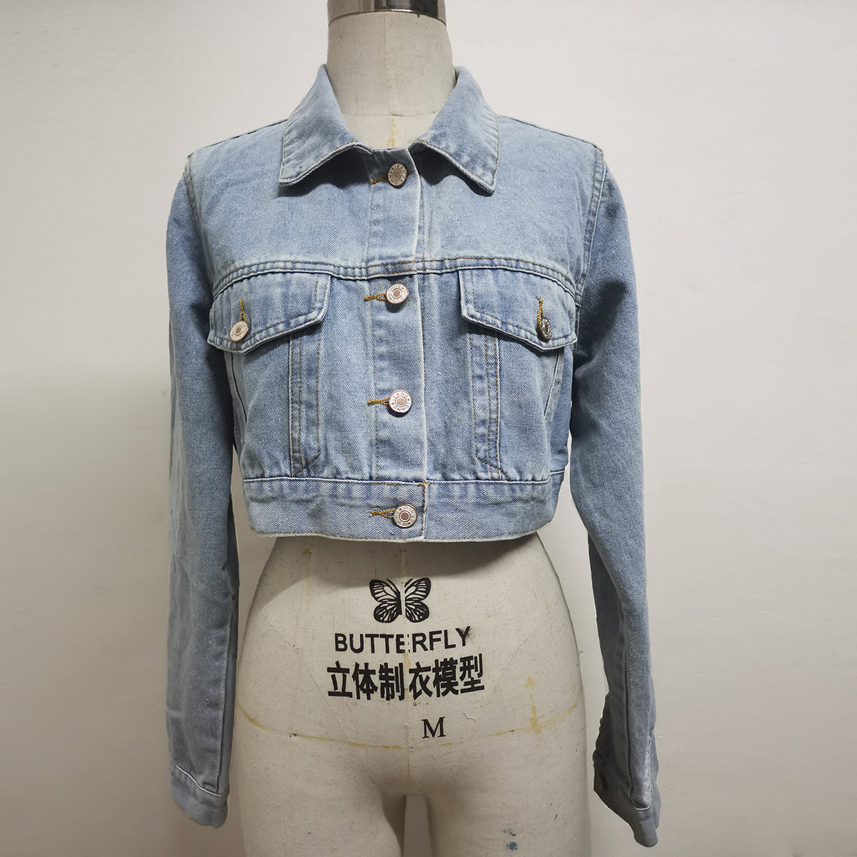 Women's Fashion Lapel Short Denim Jacket