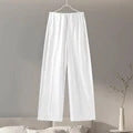 Women's Fashion Long-Sleeved Pleated Top and Wide-Leg Pants