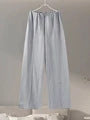 Women's Fashion Long-Sleeved Pleated Top and Wide-Leg Pants