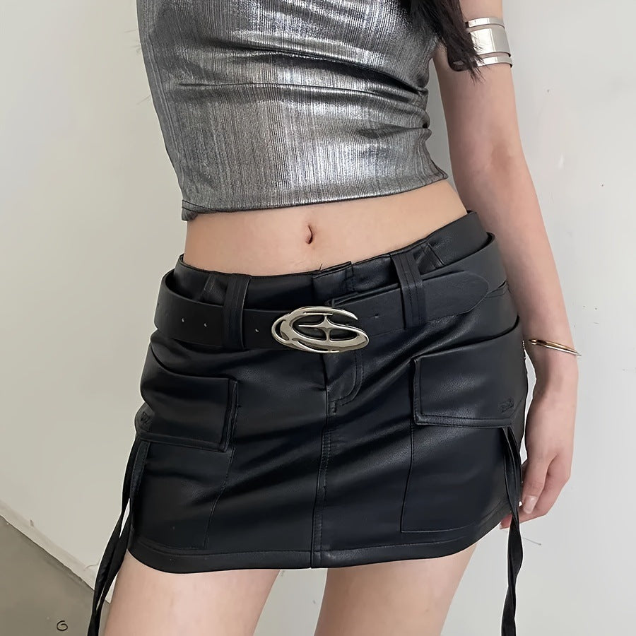 Women's Fashion PU Leather Belt with Alloy Buckle