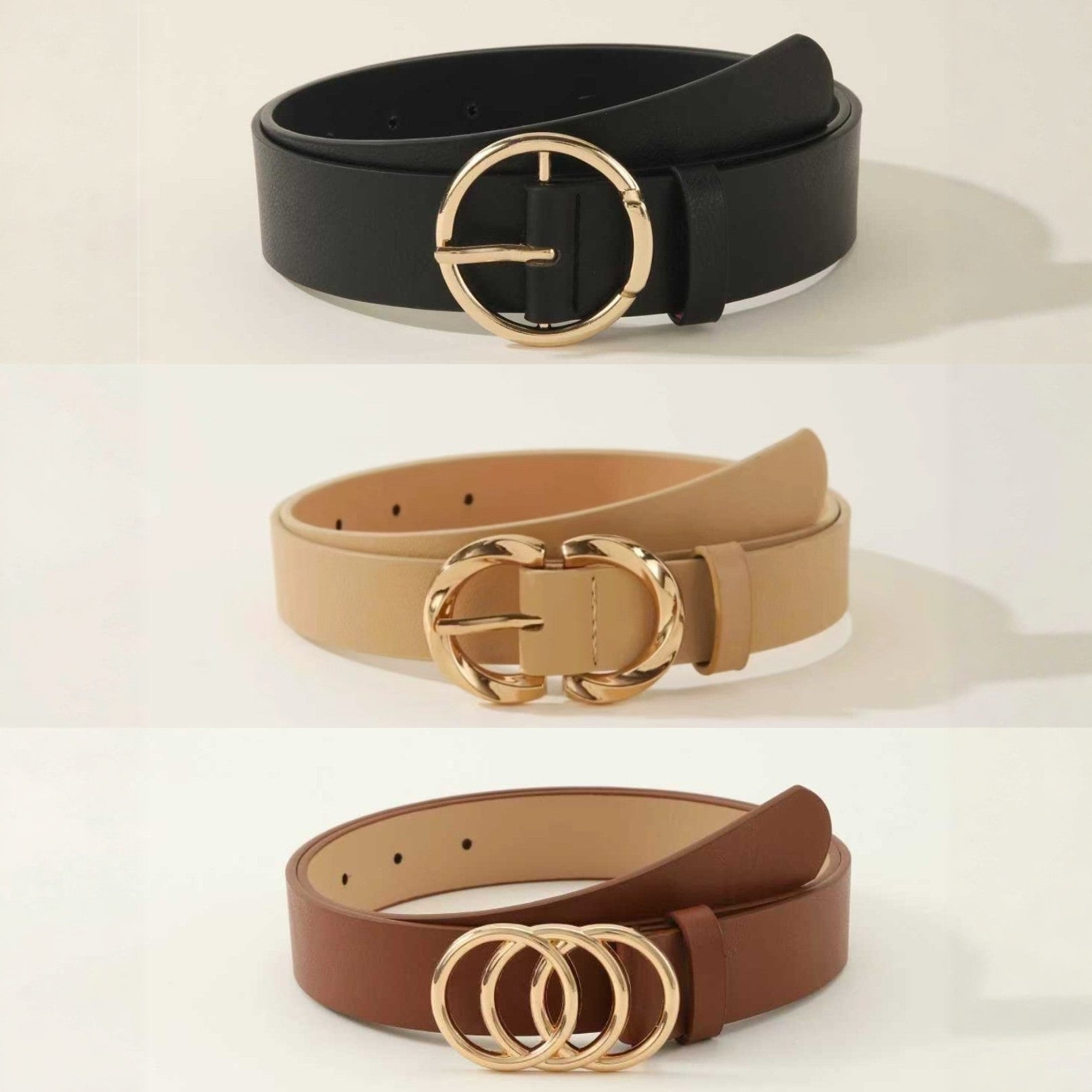 Women's fashionable and versatile buttoned waistband