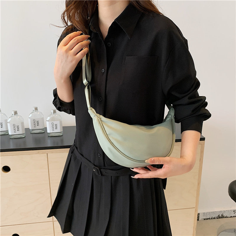 Women's Fashionable Nylon Dumpling Crossbody Bag