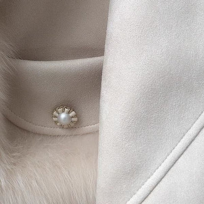 Women's faux fox fur cotton coat