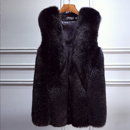Women's Faux Fox Fur Sleeveless Vest