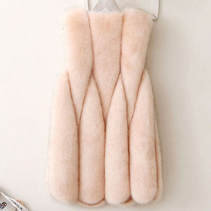 Women's Faux Fox Fur Sleeveless Vest