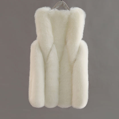 Women's Faux Fox Fur Sleeveless Vest