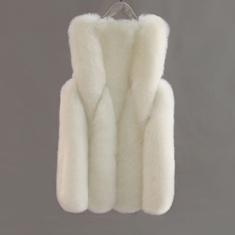 Women's Faux Fox Fur Sleeveless Vest